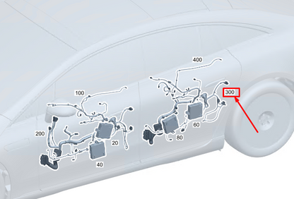 new mercedes-benz eqs v297 rear door wiring harness a2975407924 original