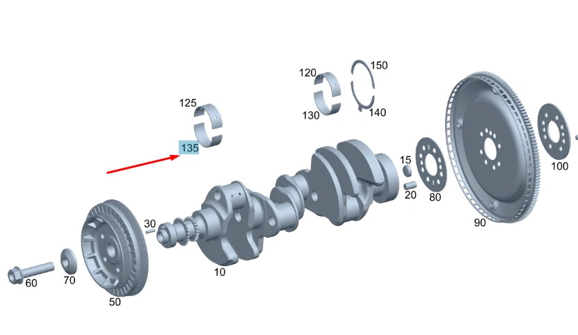 NEW MERCEDES-BENZ A W176 MAIN BEARING LOWER POINT A278033090252GZ64 2013