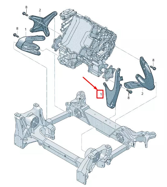 NEW AUDI E-TRON GEN FRONT LEFT ENGINE SUPPORT 4KE199307M