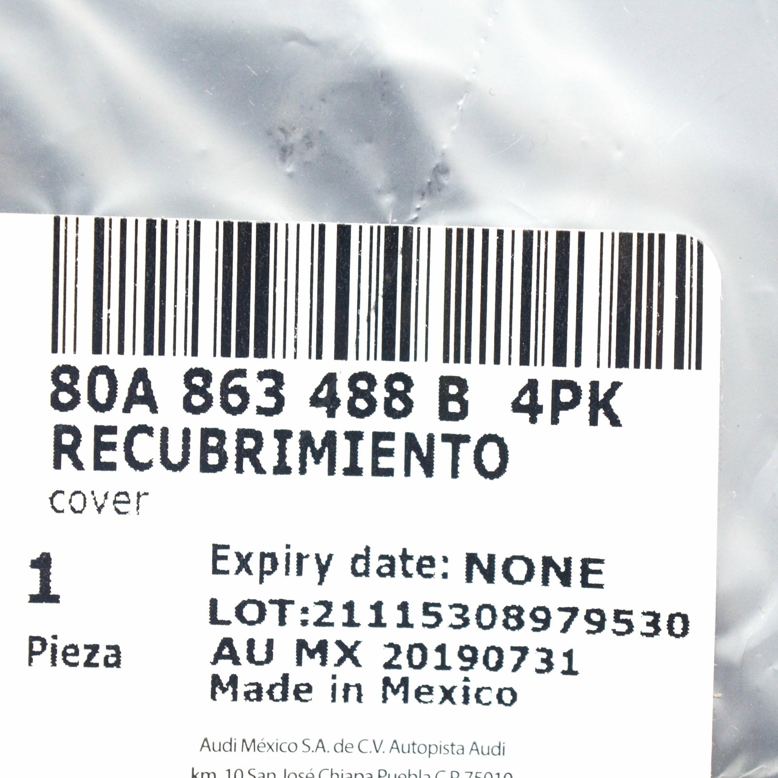 NEW AUDI Q5 80A REAR RIGHT INTERIOR LUGGAGE TRIM COVER 80A863488B4PK ORIGINAL