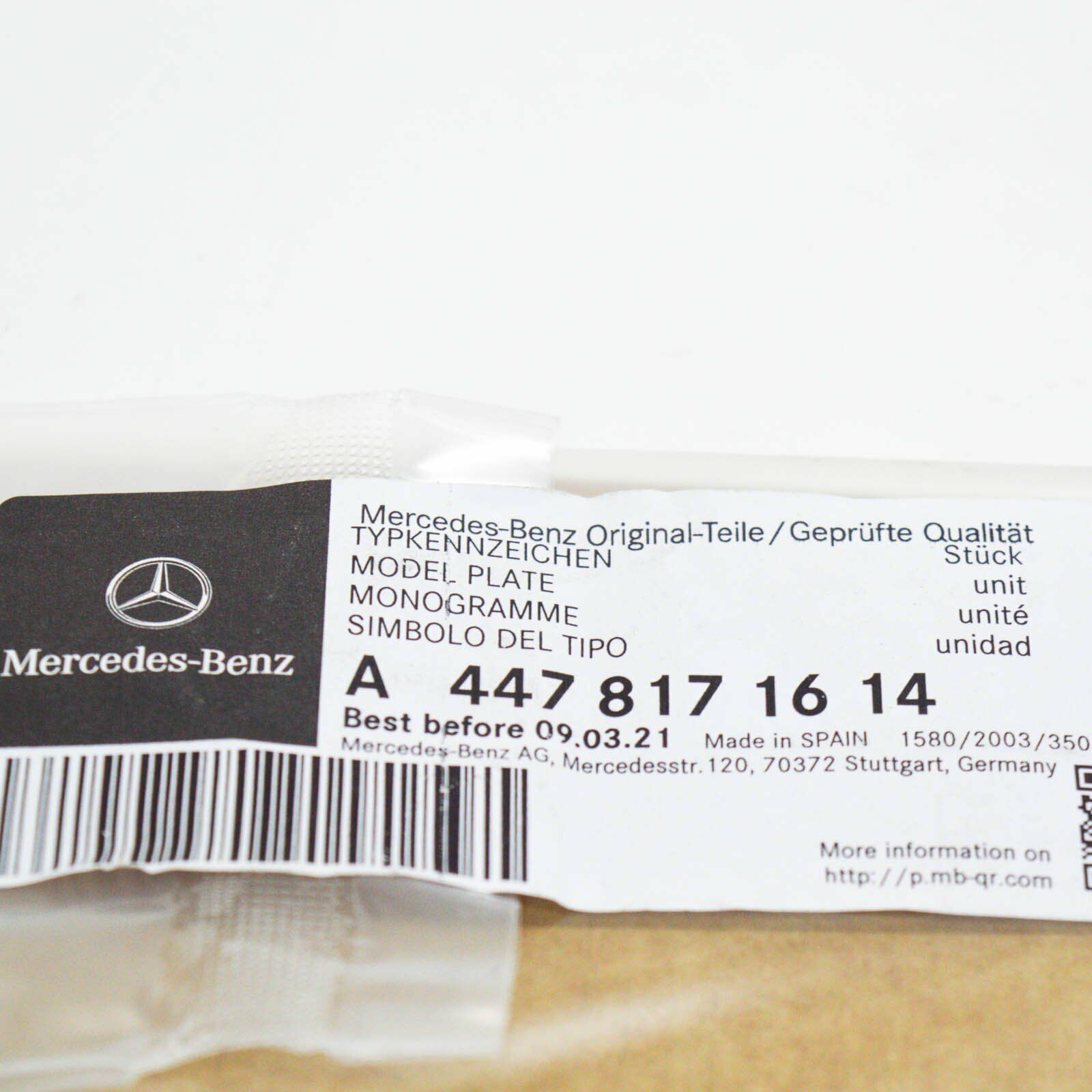 NEW MERCEDES-BENZ VITO W639 REAR PANEL DOOR BADGE A4478171614 ORIGINAL