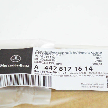 NEW MERCEDES-BENZ VITO W639 REAR PANEL DOOR BADGE A4478171614 ORIGINAL