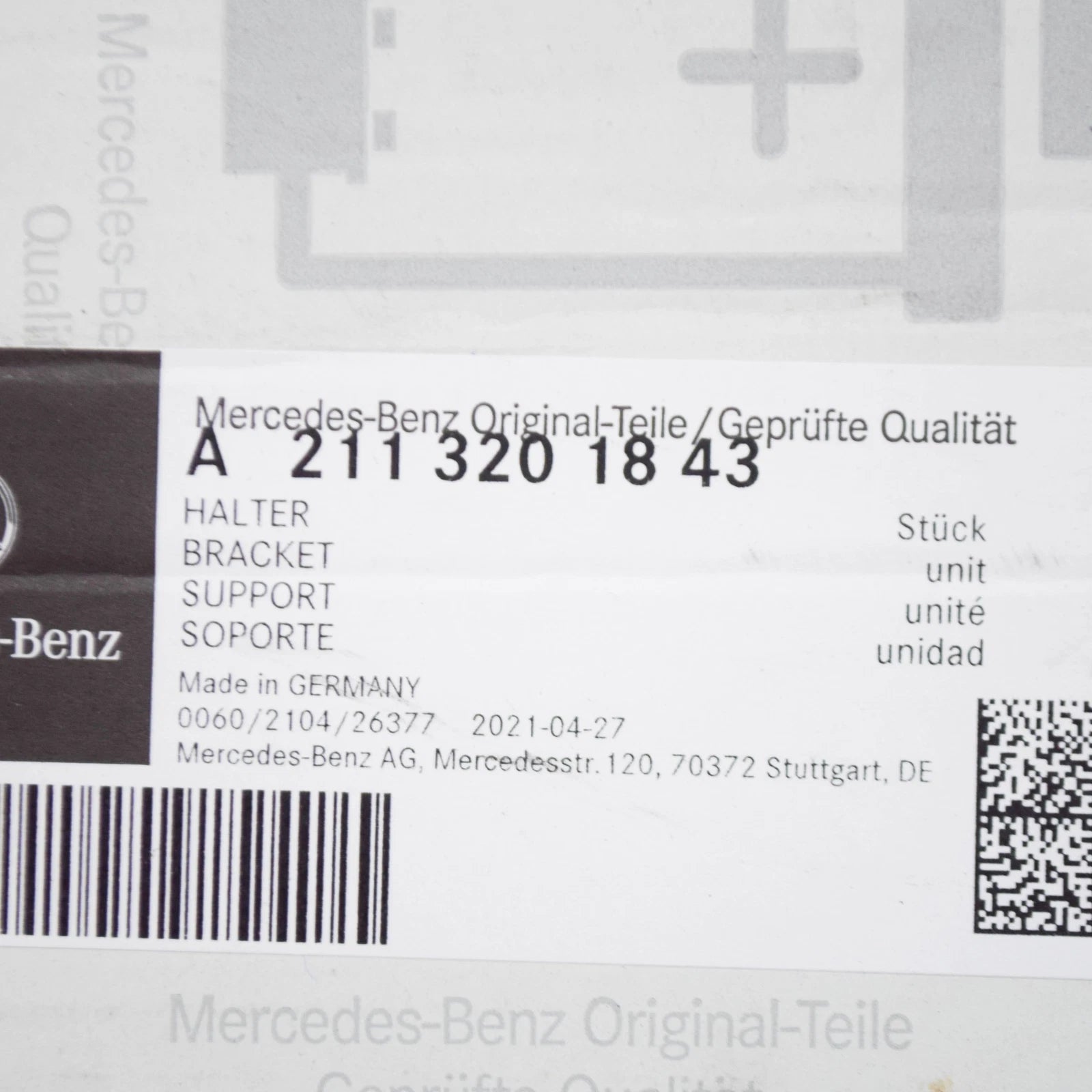 NEW MERCEDES-BENZ E W211 COMPRESSOR BRACKET A2113201843 ORIGINAL