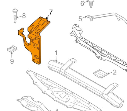 NEW BMW 6 E63 FRONT PANEL LEFT BRACKET 51647008847 7008847 ORIGINAL