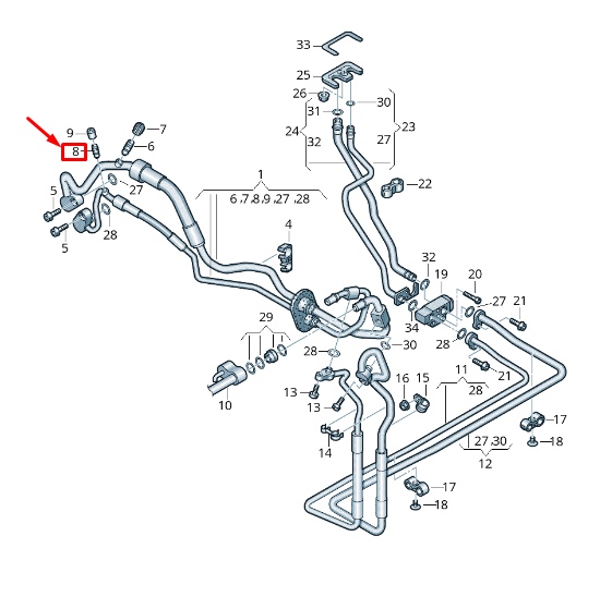 new audi a8 4h refrigerant pipe valve insert 3d0820855 original