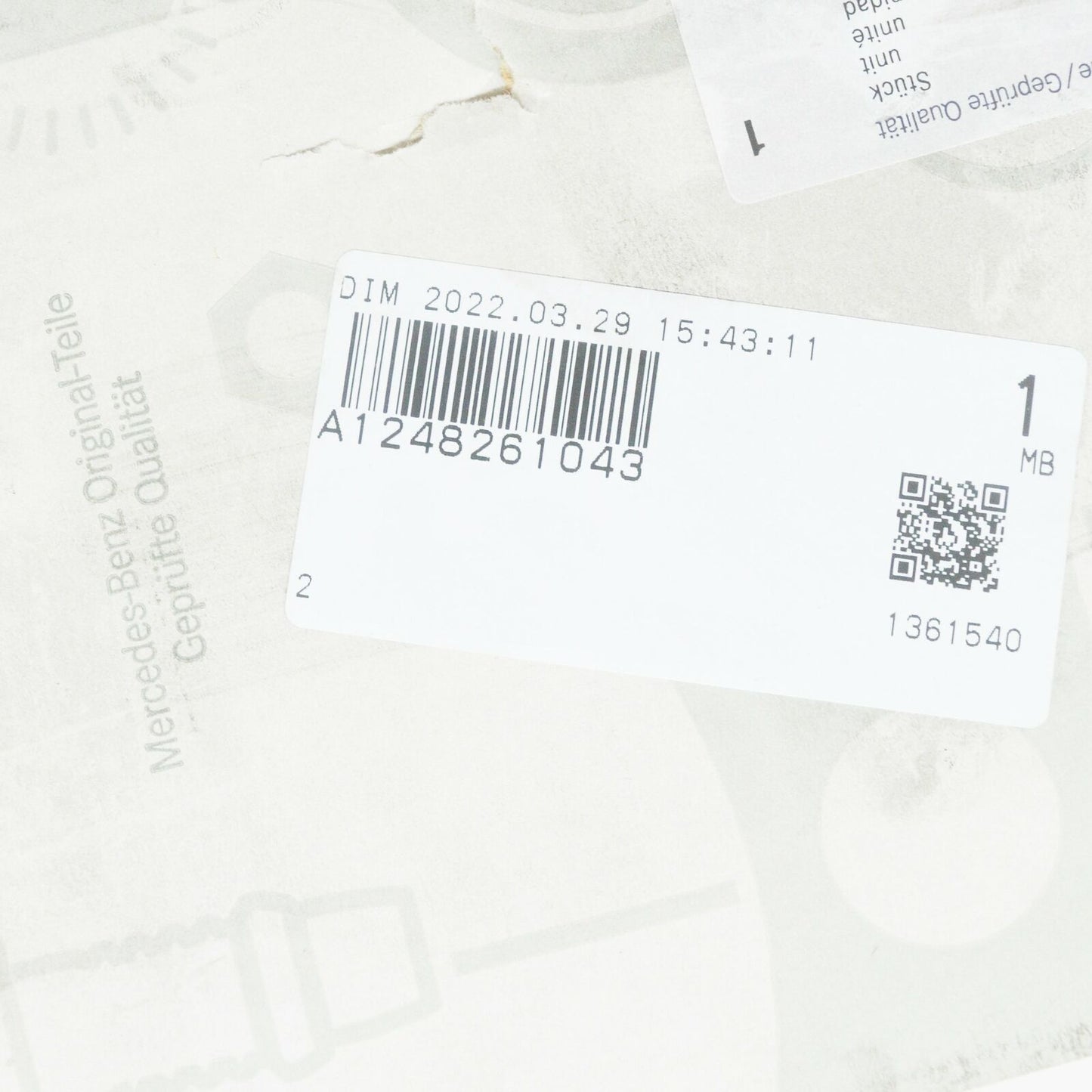 NEW MERCEDES-BENZ E W124 FRONT RIGHT BLINKER LAMP A1248261043 ORIGINAL