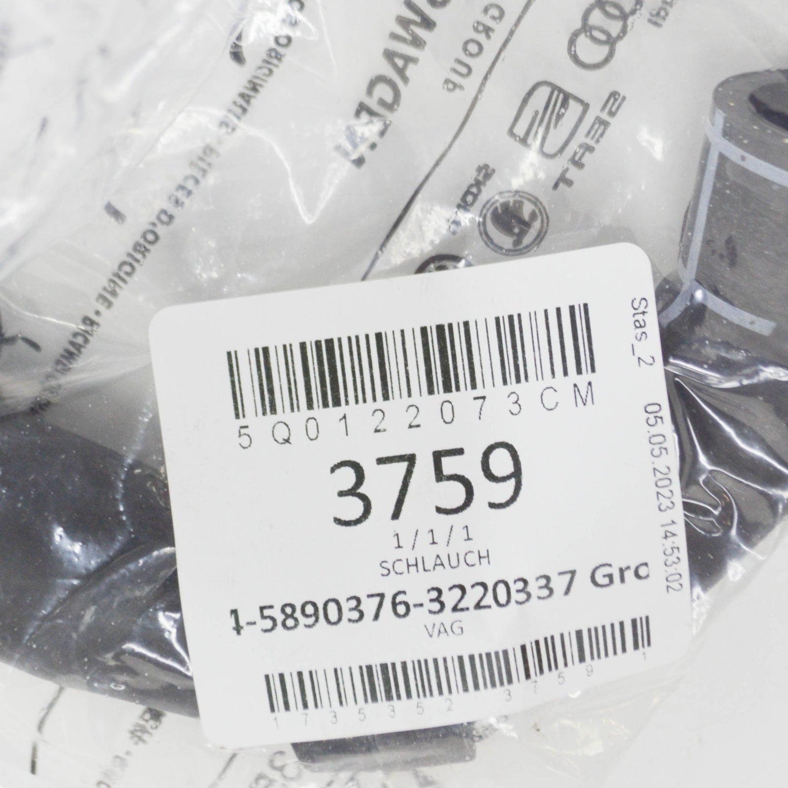 NEW VOLKSWAGEN BEETLE A5 ENGINE COOLANT HOSE 5Q0122073CM ORIGINAL