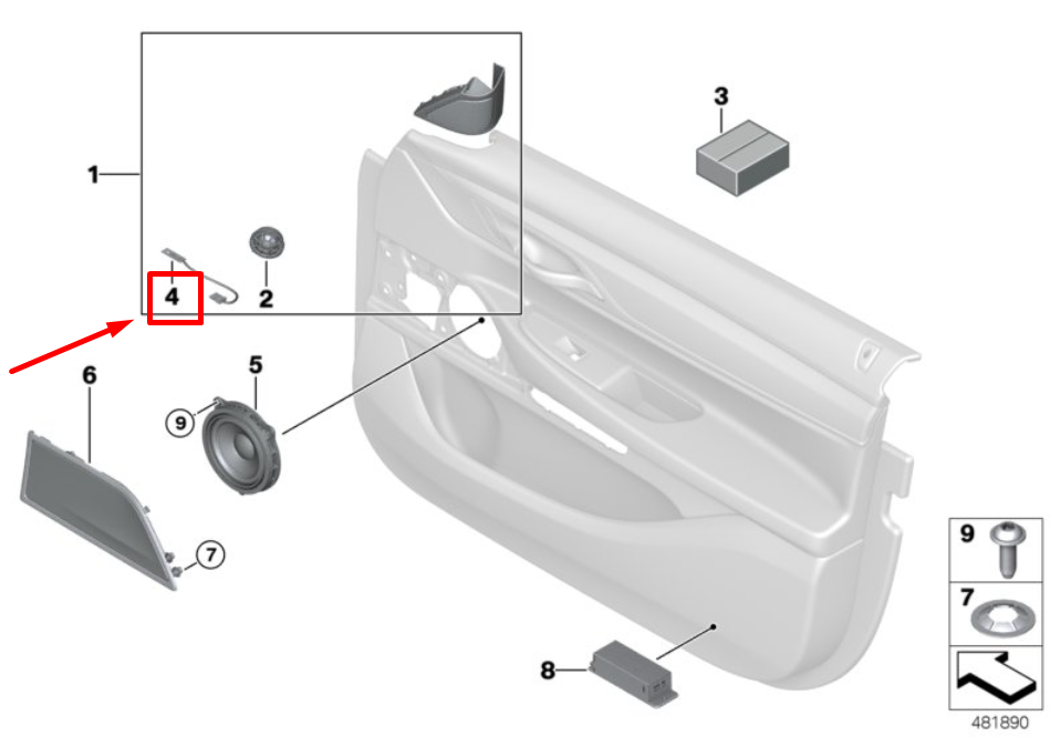 new bmw 5 g30 led high-end sound system 65136820713 6820713 original