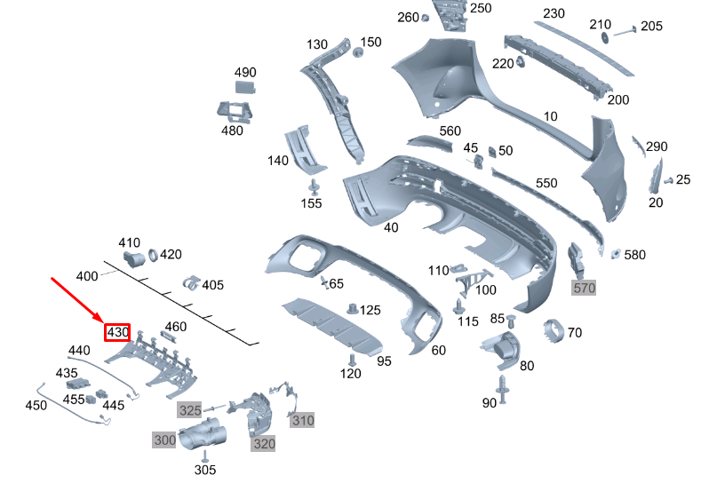 new mercedes-benz gla h247 rear switch module holder a2478853604 original