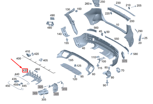 new mercedes-benz gla h247 rear switch module holder a2478853604 original