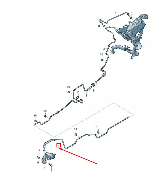 NEW VW TOUAREG 7P MK2 FUEL PIPE 7P0261492C