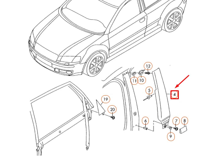 NEW AUDI A3 8P LEFT B-PILLAR TRIM 8P4853289AY9B ORIGINAL