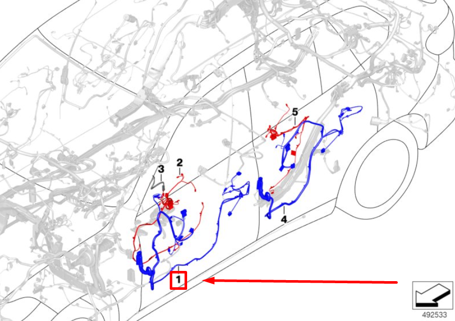 new bmw x6g06 front left door cable harness 61129826770 9826770 original