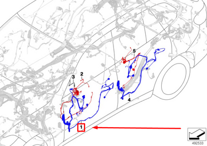 new bmw x6g06 front left door cable harness 61129826770 9826770 original