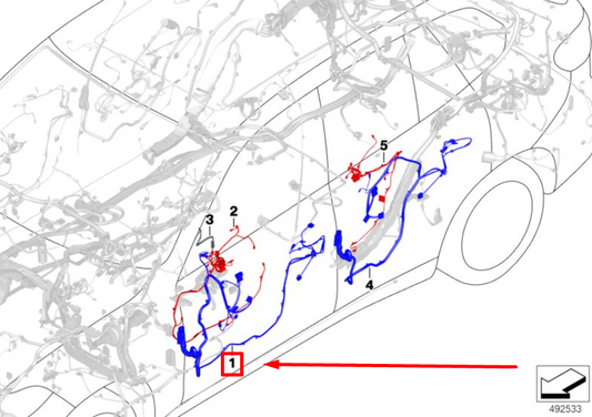new bmw x6g06 front left door cable harness 61129826770 9826770 original