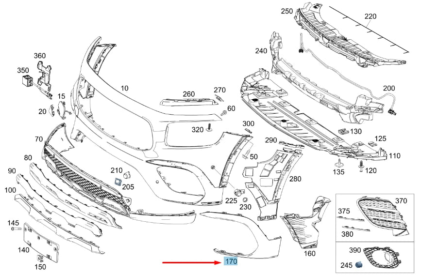 NEW MERCEDES-BENZ GLB X247 FRONT BUMPER LEFT SIDE LOWER TRIM A2478853703