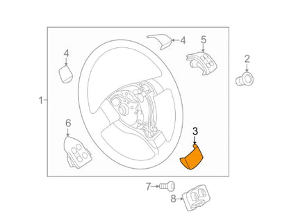 NEW VW TIGUAN 5N STEERING WHEEL LOWER TRIM 5K0419685R3Q7
