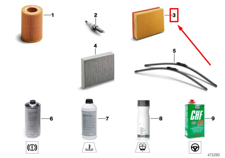 NEW BMW 8 COUPE F92 AIR FILTER 13717852380 7852380 ORIGINAL