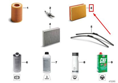 NEW BMW 8 COUPE F92 AIR FILTER 13717852380 7852380 ORIGINAL