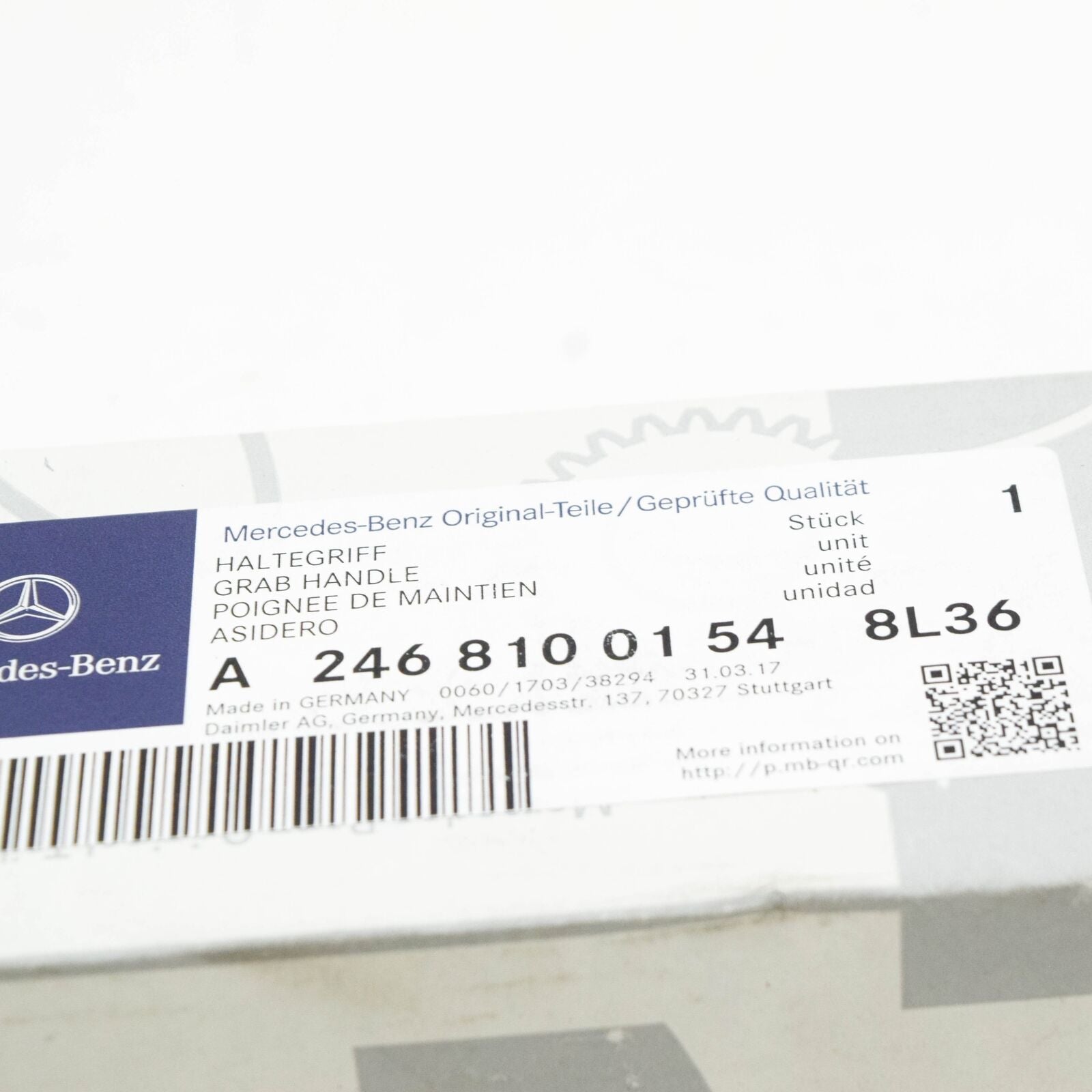 NEW MERCEDES-BENZ CLA COUPE C118 REAR LEFT ROOF HANDLE A24681001548L36 ORIGINAL