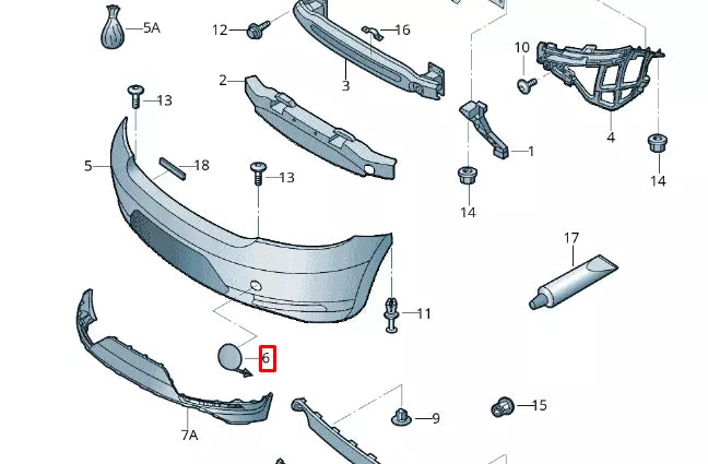 NEW VOLKSWAGEN BEETLE 5C A5 REAR BUMPER TOW HOOK EYE COVER 5C5807441AGRU