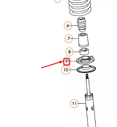 NEW AUDI A4 B8 FRONT COIL SPRING RUBBER MOUNT 8K0412109A ORIGINAL