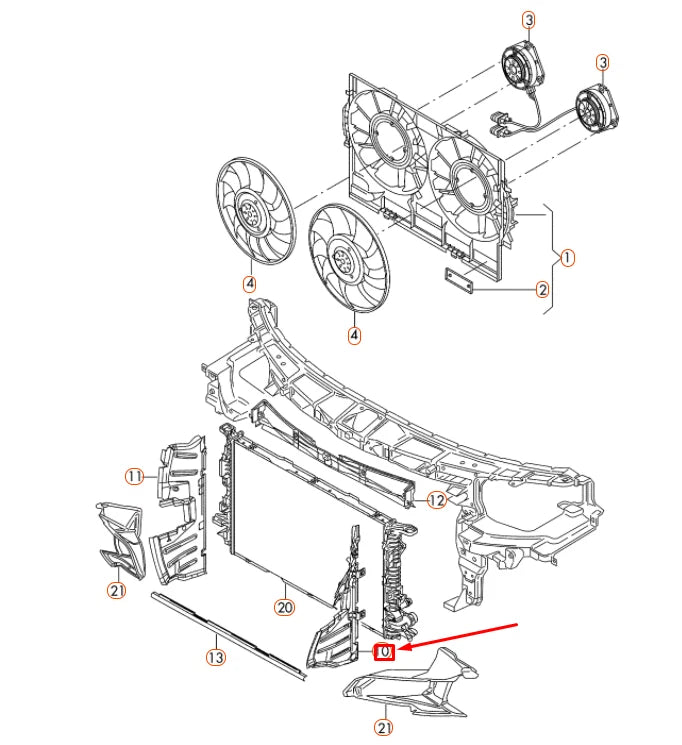 NEW AUDI A7 SPORTBACK 4G8 RADIATOR LEFT AIR GUIDE 4G8121283L ORIGINAL