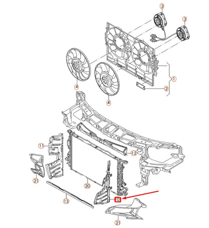 NEW AUDI A7 SPORTBACK 4G8 RADIATOR LEFT AIR GUIDE 4G8121283L ORIGINAL