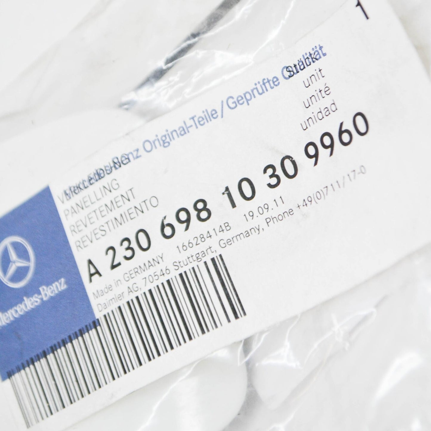 NEW MB SL R230 FRONT RIGHT ROCKER JACK TUBE COVER A23069810309960 ORIGINAL