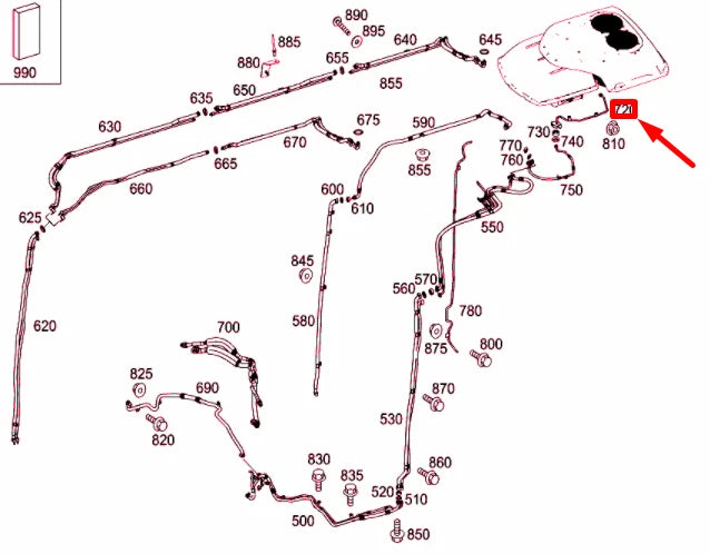 NEW MB SPRINTER W906 ROOF OPENING TO CONDENSER PIPELINE A9068304115 ORIGINAL
