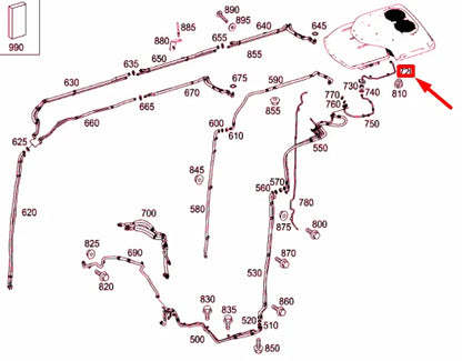NEW MB SPRINTER W906 ROOF OPENING TO CONDENSER PIPELINE A9068304115 ORIGINAL