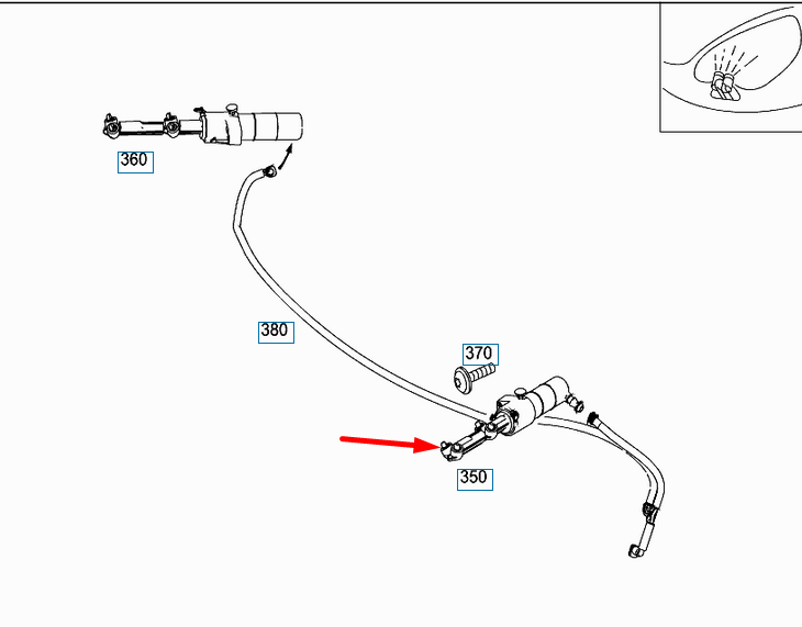 NEW MERCEDES-BENZ E-CLASS COUPE C207 LEFT SIDE HEADLAMP WASHER A2078600147