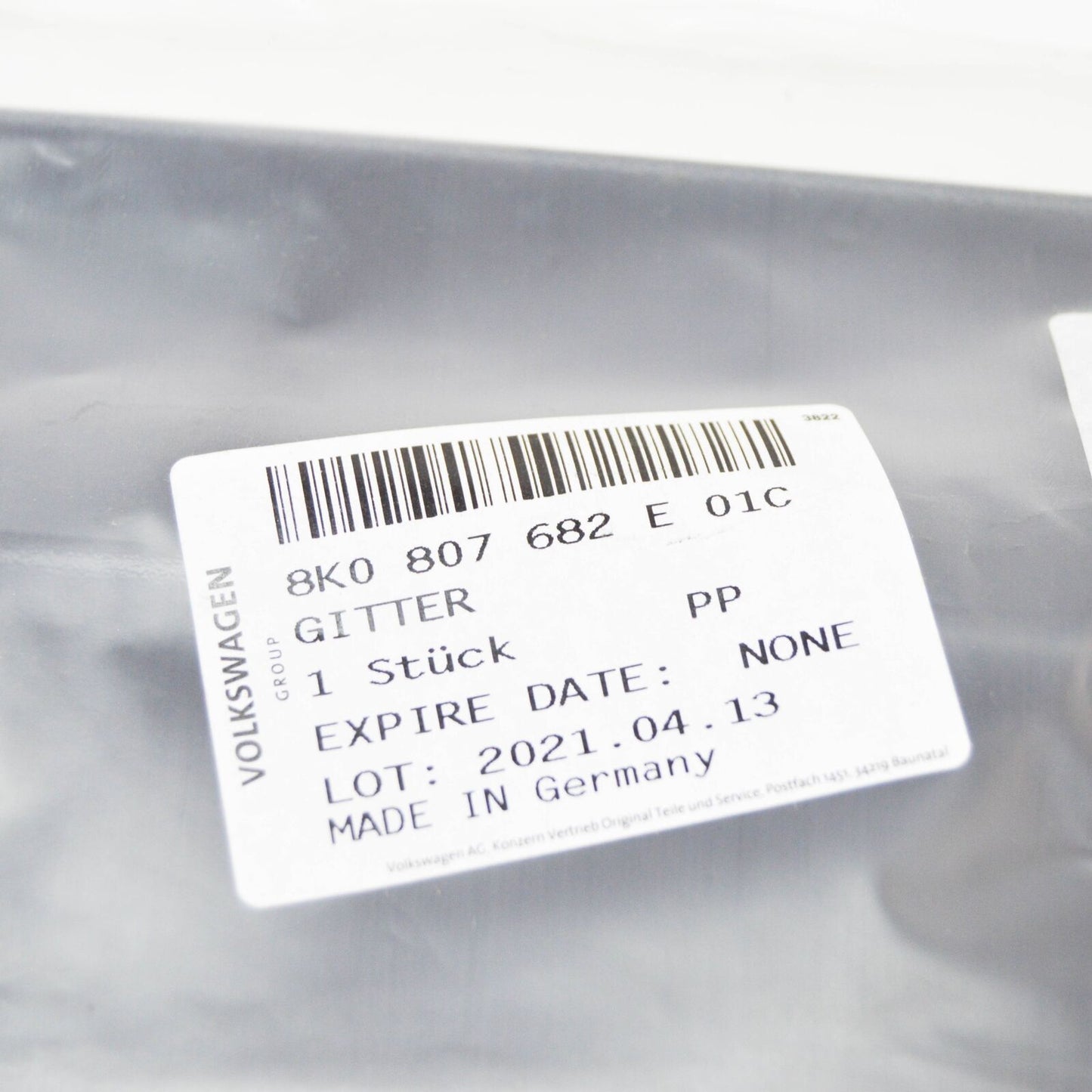 NEW AUDI A4 B8 FRONT BUMPER RIGHT GRILLE 8K0807682E01C ORIGINAL