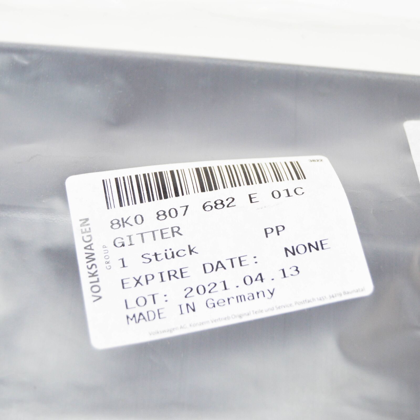 NEW AUDI A4 B8 FRONT BUMPER RIGHT GRILLE 8K0807682E01C ORIGINAL