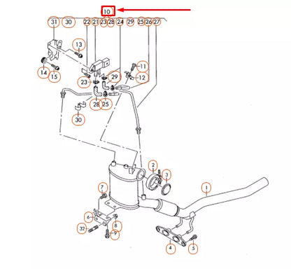 NEW AUDI A3 8P PRESSURE DIFFERENCE SENDER CONTROL LINE LHD 3C0131552G ORIGINAL