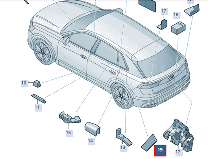 NEW AUDI RSQ8 4MN REAR FILLER PIECE 4M0863951B ORIGINAL