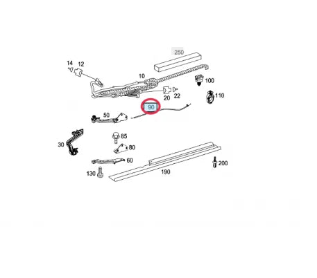 NEW MB SPRINTER 906 LEFT SLIDING DOOR RELEASE CABLE A9067603204 ORIGINAL