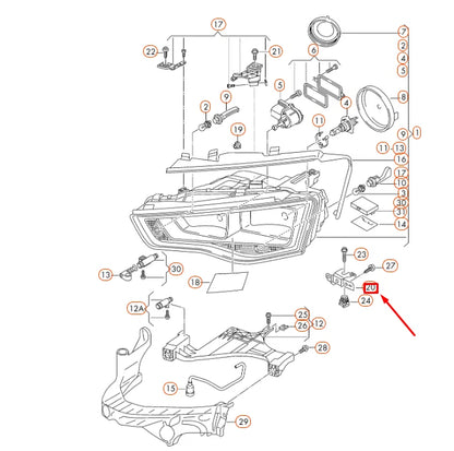 NEW AUDI A4 B8 FRONT LEFT HEADLIGHT RETAINING PLATE 8T0941355A ORIGINAL