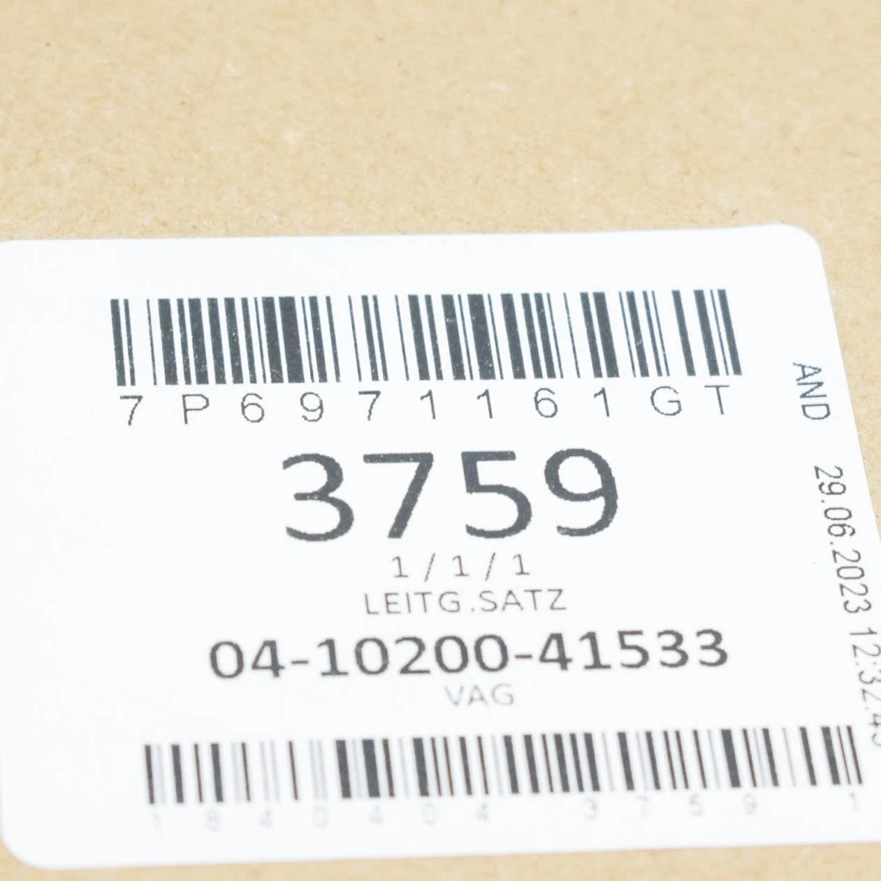 NEW VW TOUAREG 7P FRONT LEFT DOOR WIRING LHD 7P6971161GT ORIGINAL