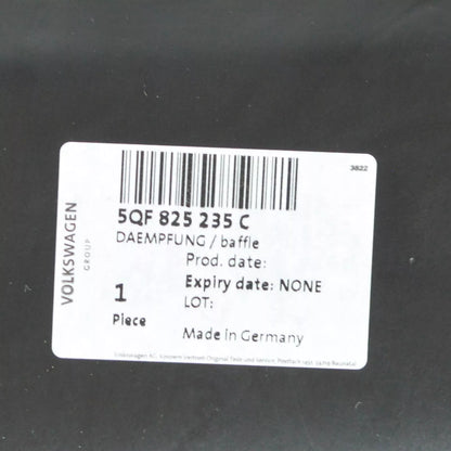 NEW VOLKSWAGEN TIGUAN AD FRONT UNDERBODY NOISE INSULATION 5QF825235C ORIGINAL