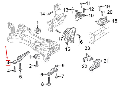 NEW AUDI A3 SPORTBACK 8V ENGINE MOUNT SUPPORT BRACKET 5Q0199855N ORIGINAL