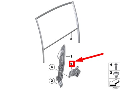 NEW BMW 2 CABRIO F23 REAR LEFT WINDOW REGULATOR MOTOR 67627046032 ORIGINAL