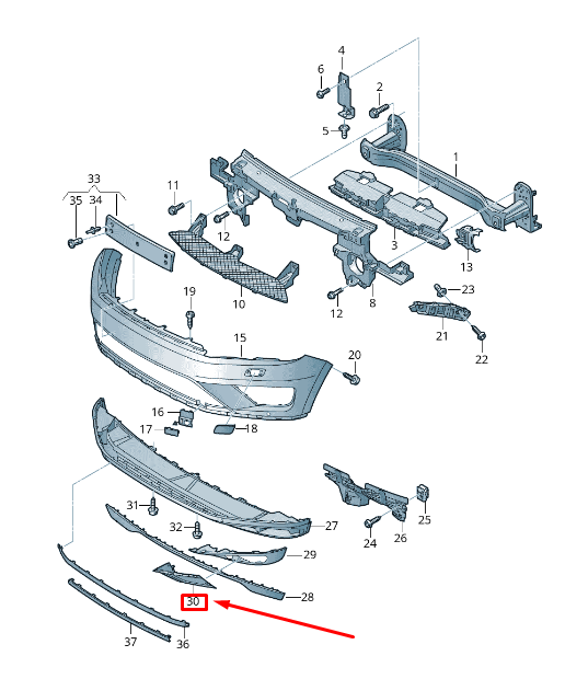 NEW VW TOUAREG 7P MK2 FRONT BUMPER LEFT CLOSING ELEMENT 7P6807233B9B9 ORIGINAL
