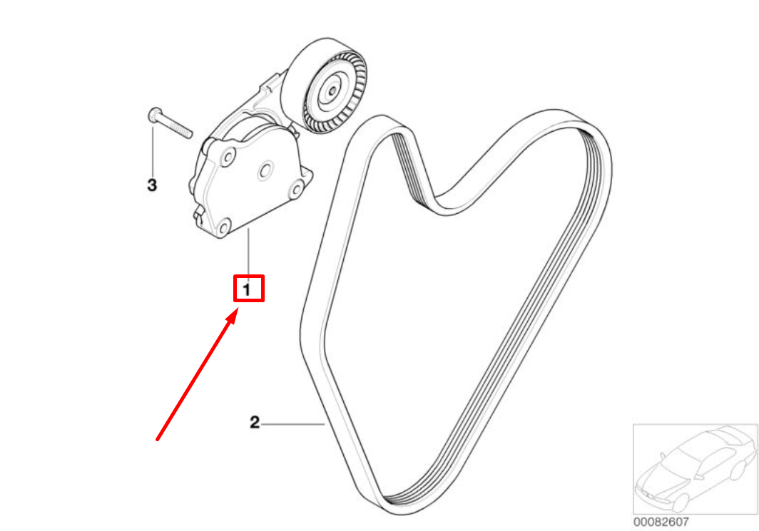 new mini cabrio r52 accessory belt mechanical tensioner 11281482199 original