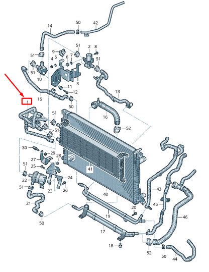 new audi q5 fy engine coolant hose 80a145920t original