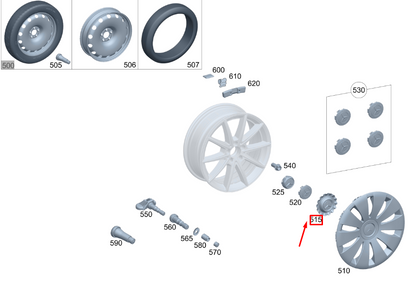 NEW MERCEDES-BENZ GLA H247 WHEEL HUB COVER CAP A00040069007756 ORIGINAL