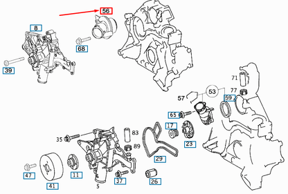 NEW MERCEDES-BENZ S W220 AMG THERMOSTAT ELEMENT A1132030275 ORIGINAL
