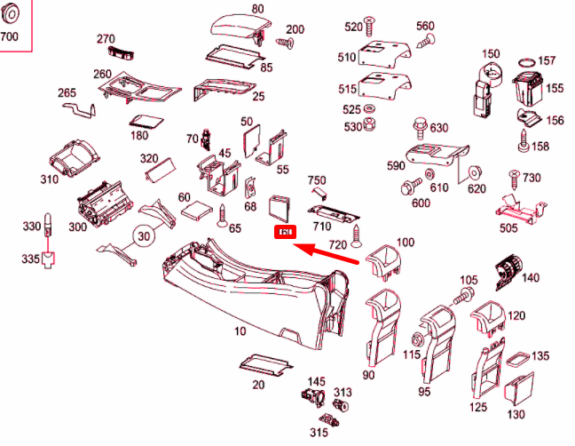 NEW MERCEDES-BENZ C W203 COIL HOLDER PADDING A2036830119 ORIGINAL