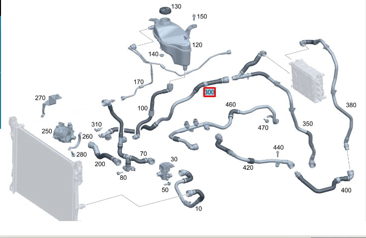 NEW MERCEDES-BENZ EQS V297 COOLANT HOSE A2975011601 ORIGINAL