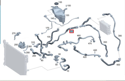 NEW MERCEDES-BENZ EQS V297 COOLANT HOSE A2975011601 ORIGINAL